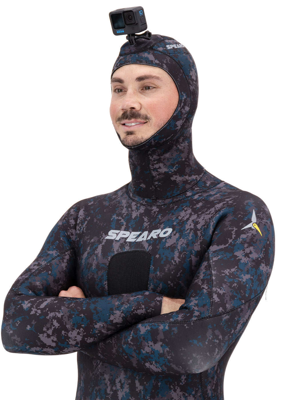 Spearo 7 Seas Mens 3.5mm Steamer, Diving Gloves, Diving Socks, Diving Hood & Camera Mount - Package